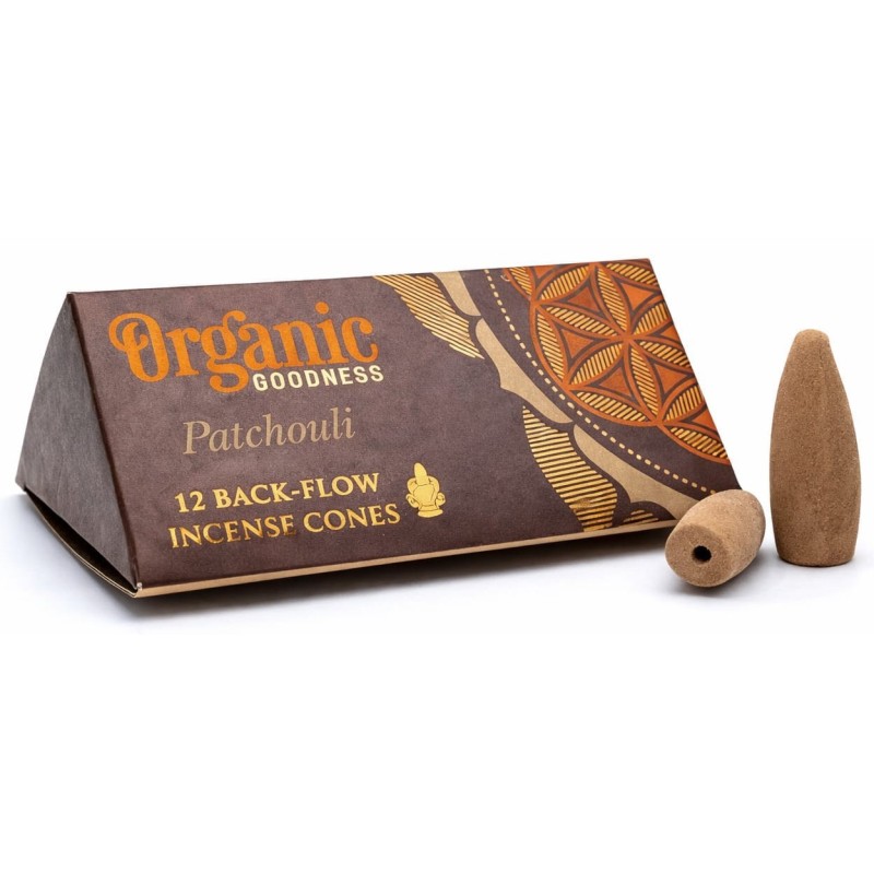 Cônes d'encens à refoulement Patchouli - Organic Goodness