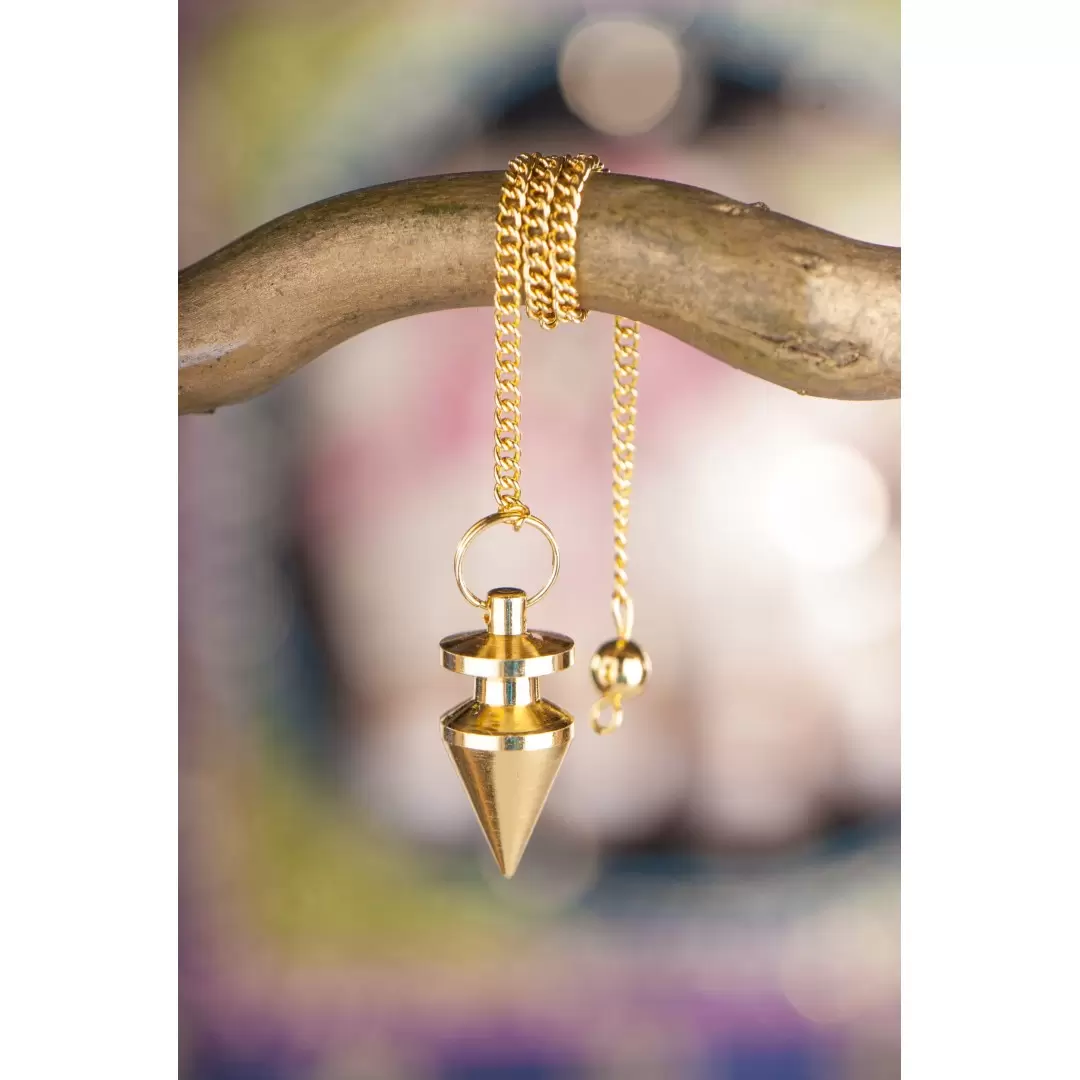 Pendule en laiton plaqué or – Radiesthésie & géobiologie