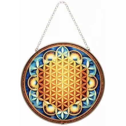 Attrape-soleil vitrail Fleur de Vie | Lumière & harmonie