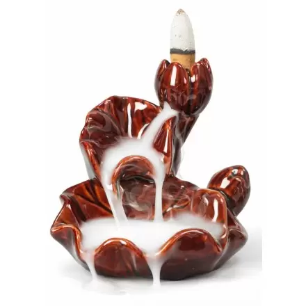 Brûle encens à refoulement Lotus Cascade en céramique - Backflow