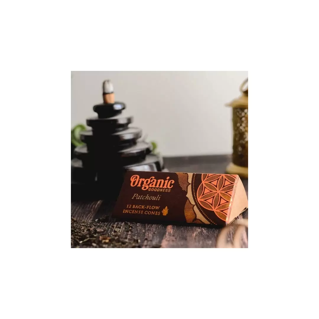 Cônes d'encens à refoulement Patchouli - Organic Goodness