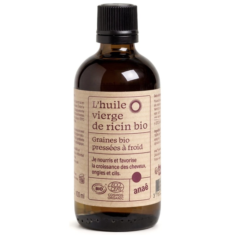 Huile de ricin vierge BIO - 100ml - Anaé