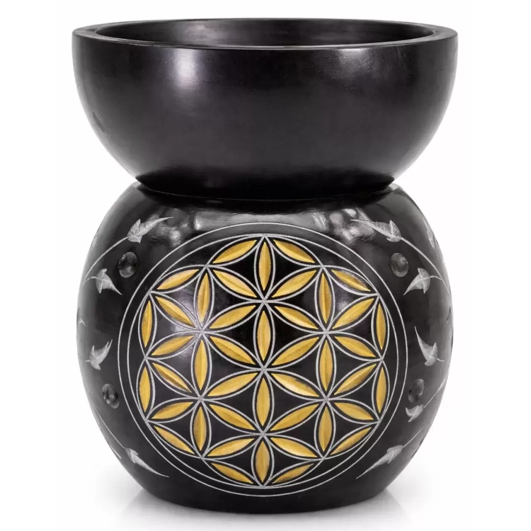 Brûleur d'huiles essentielles & aromatiques - Fleur de Vie