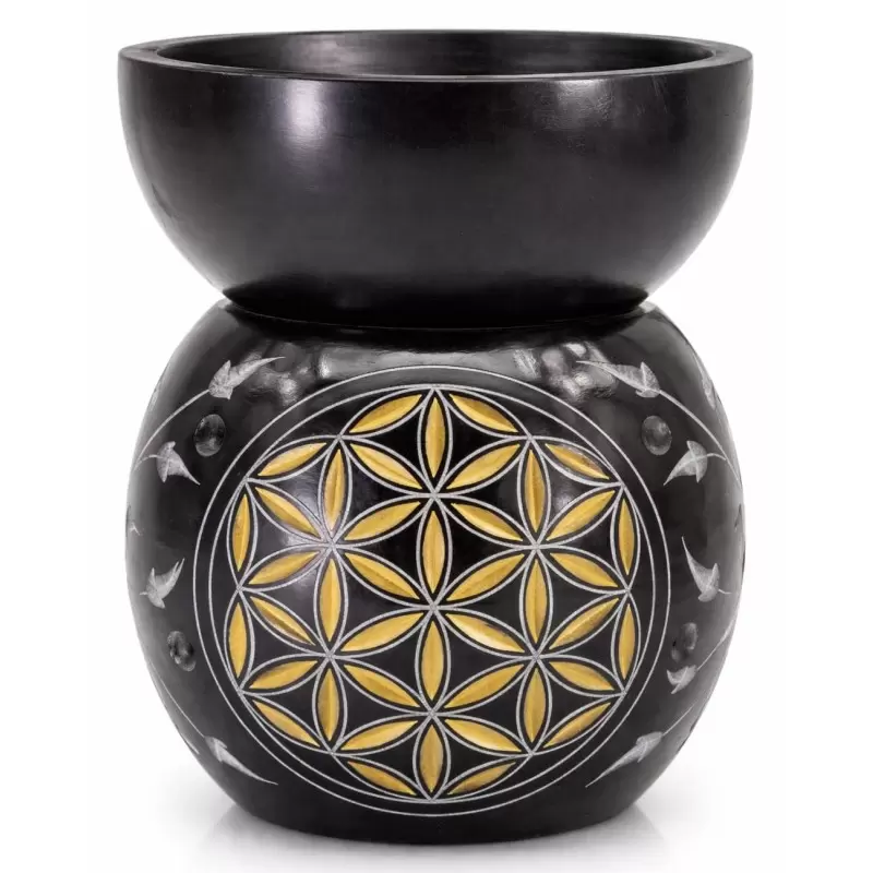 Brûleur d'huiles essentielles & aromatiques - Fleur de Vie