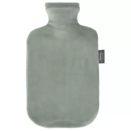Bouillotte à eau Polaire extra douce 2L vert sauge – Fabrication Allemande