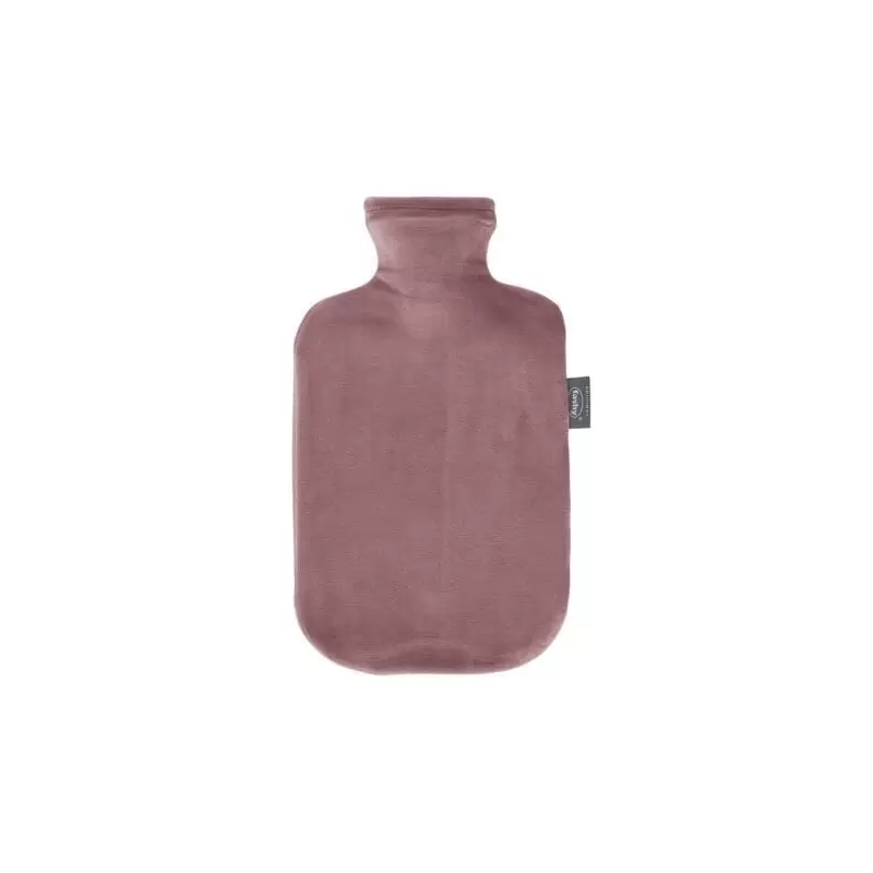 Bouillotte à eau Polaire extra douce 2L vieux rose – Fabrication Allemande