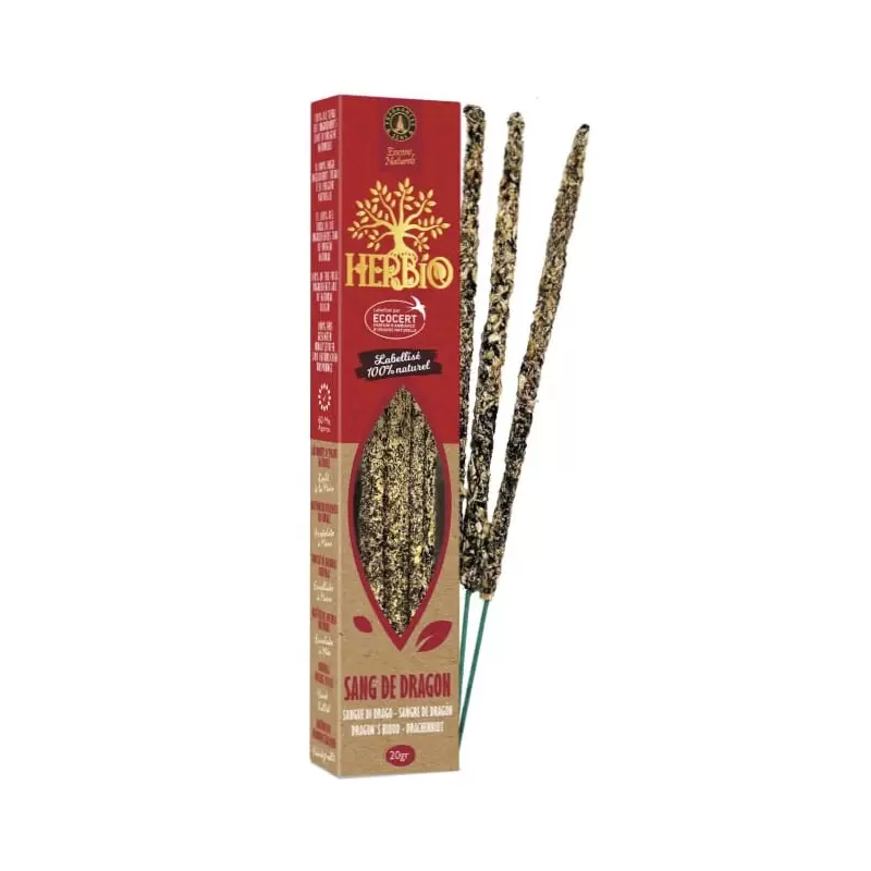 Encens Herbio Sang de Dragon  – Encens naturel smudge certifié Ecocert