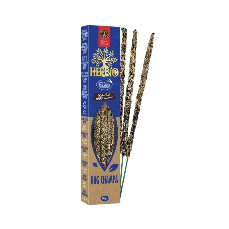 Encens Herbio Nag Champa  – Encens naturel smudge certifié Ecocert