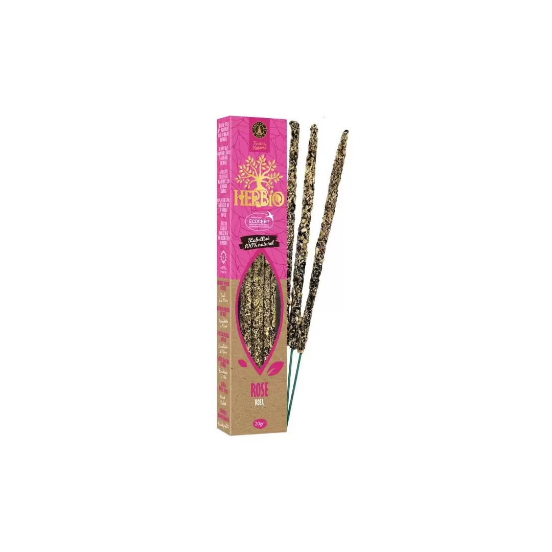 Encens Herbio Rose – Encens naturel smudge certifié Ecocert