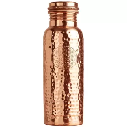 Gourde en cuivre Fleur de Vie gravée – 650 ml