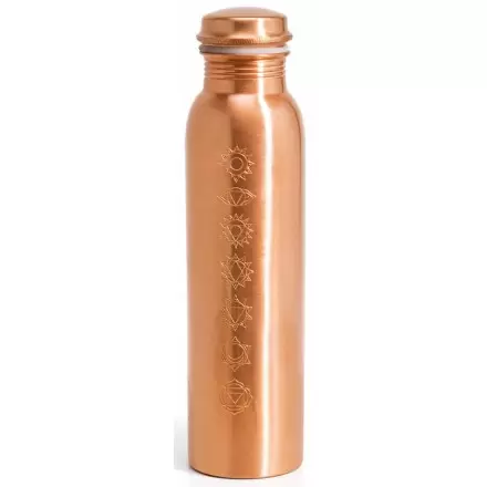Gourde en cuivre 7 chakras 950ml – Bouteille ayurvédique pure