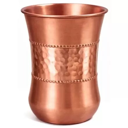 Verre en cuivre semi-martelé 300ml – Forme courbée