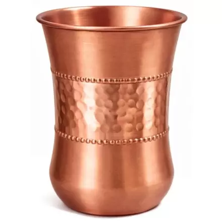 Verre en cuivre semi-martelé 300ml – Forme courbée
