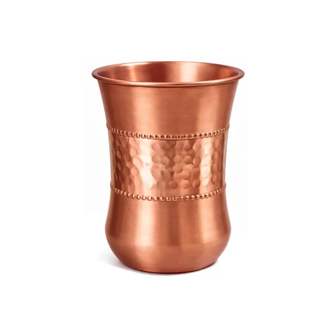 Verre en cuivre semi-martelé 300ml – Forme courbée