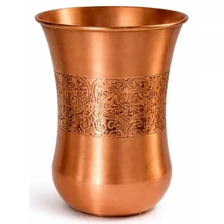 Verre en cuivre semi-floral 300ml – Forme courbée