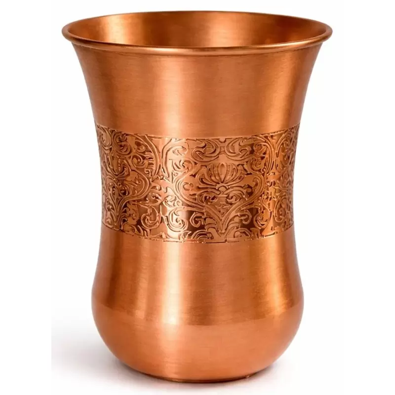 Verre en cuivre semi-floral 300ml – Forme courbée