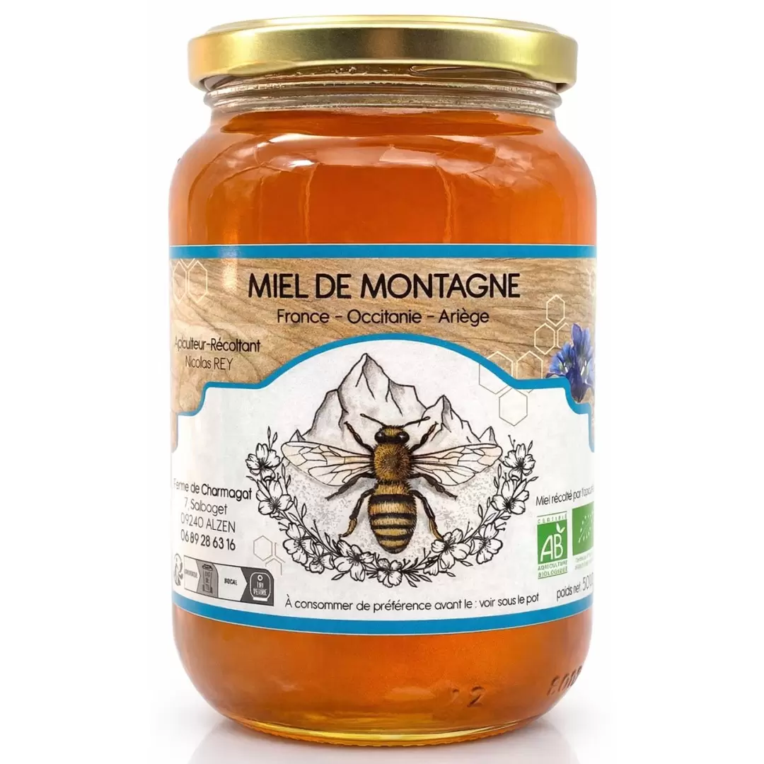 Miel de Montagne Bio des Pyrénées - Ferme de Charmagat