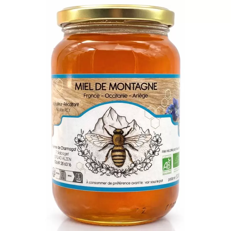 Miel de Montagne Bio des Pyrénées - Ferme de Charmagat