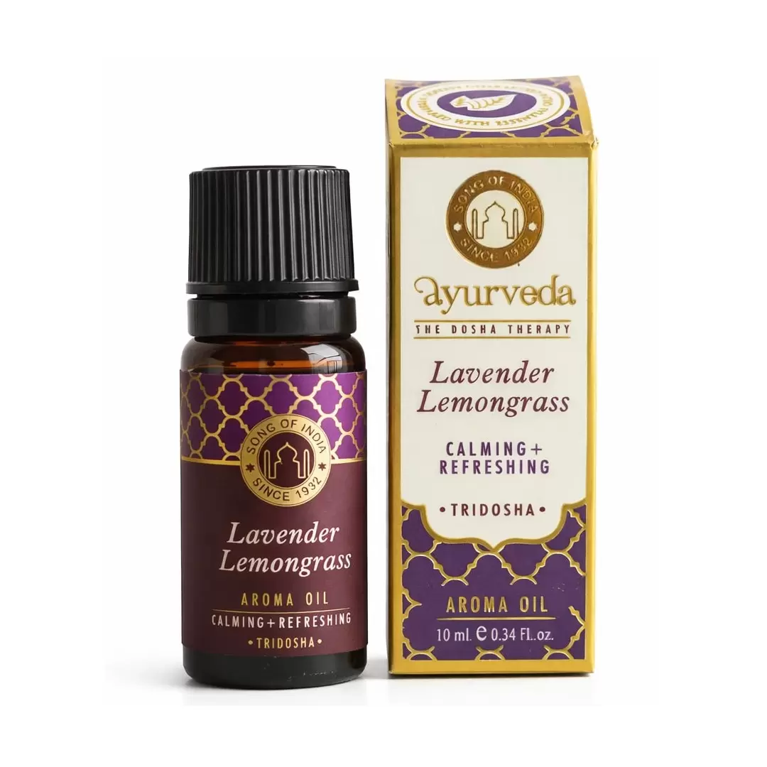Huile aromatique Lavande & Citronnelle Tridosha 10ml – Ayurveda | Song of India
