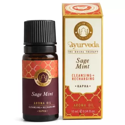 Huile aromatique Sauge & Menthe Kapha 10ml – Ayurveda | Song of India