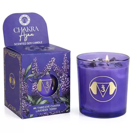 Bougie Lavande & Améthyste – Chakra Ajna | Song of India