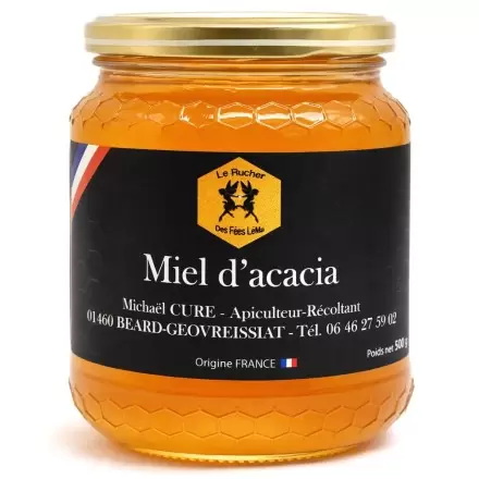 Miel d'acacia du Haut-Bugey - 500g - Le Rucher des Fées Léma