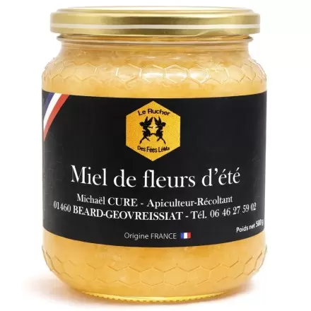 Miel de fleurs d'été du Haut-Bugey - 500g - Le Rucher des Fées Léma