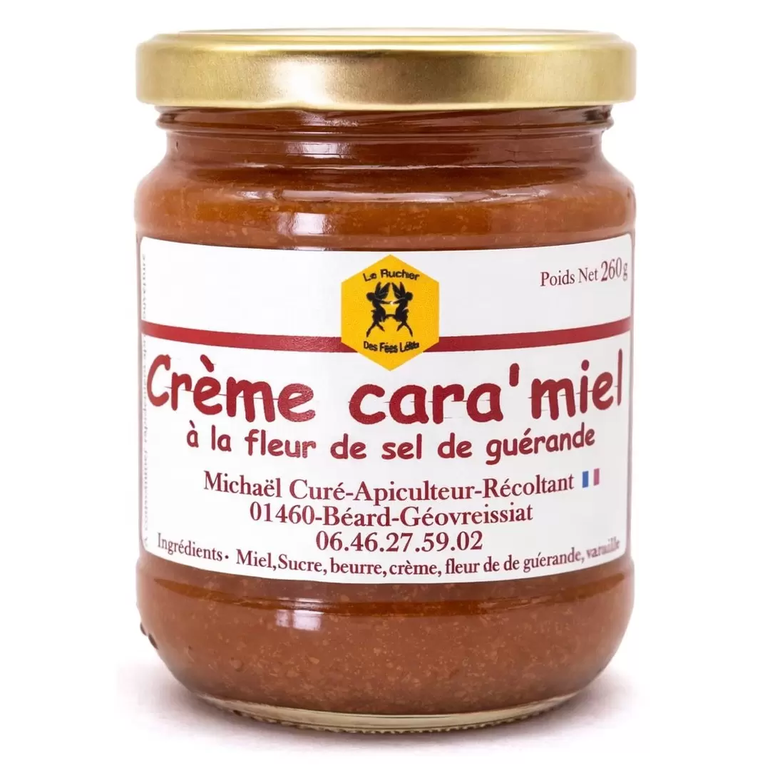 Crème Cara'Miel au beurre salé du Haut-Bugey - 260g - Le Rucher des Fées Léma