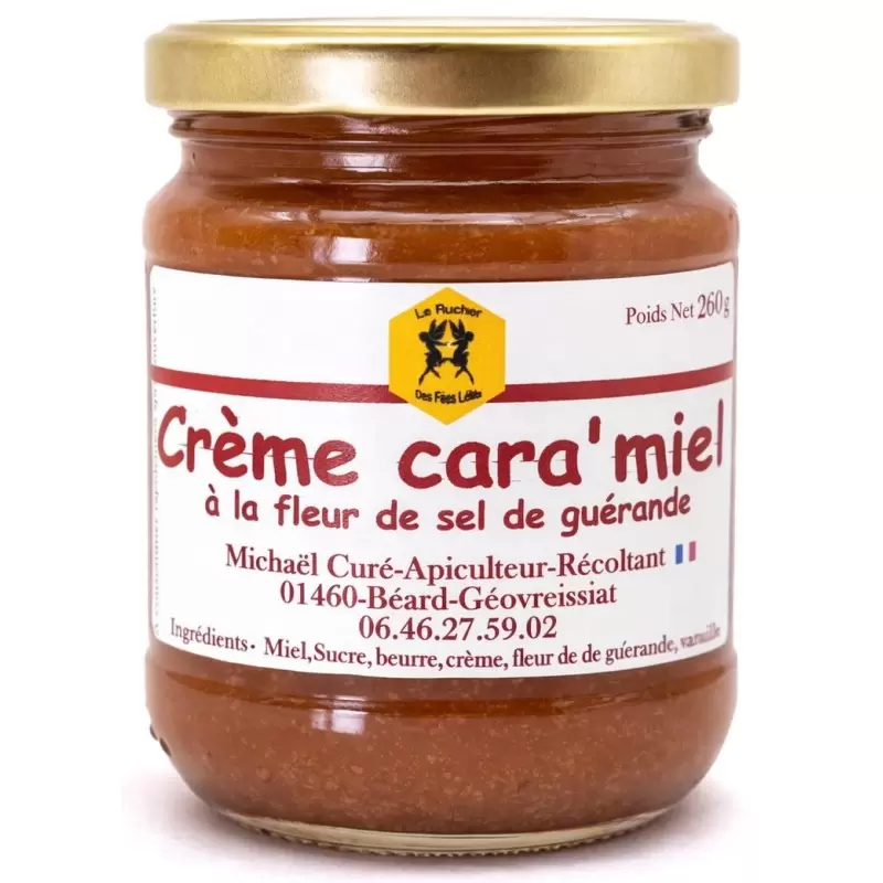 Crème Cara'Miel au beurre salé du Haut-Bugey - 260g - Le Rucher des Fées Léma