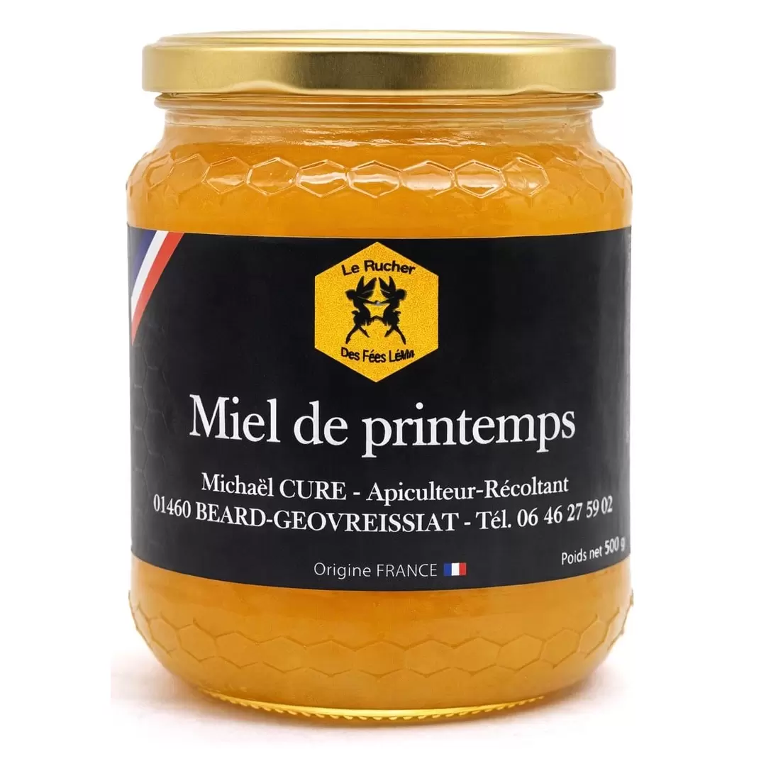 Miel de printemps du Haut-Bugey - 500g - Le Rucher des Fées Léma