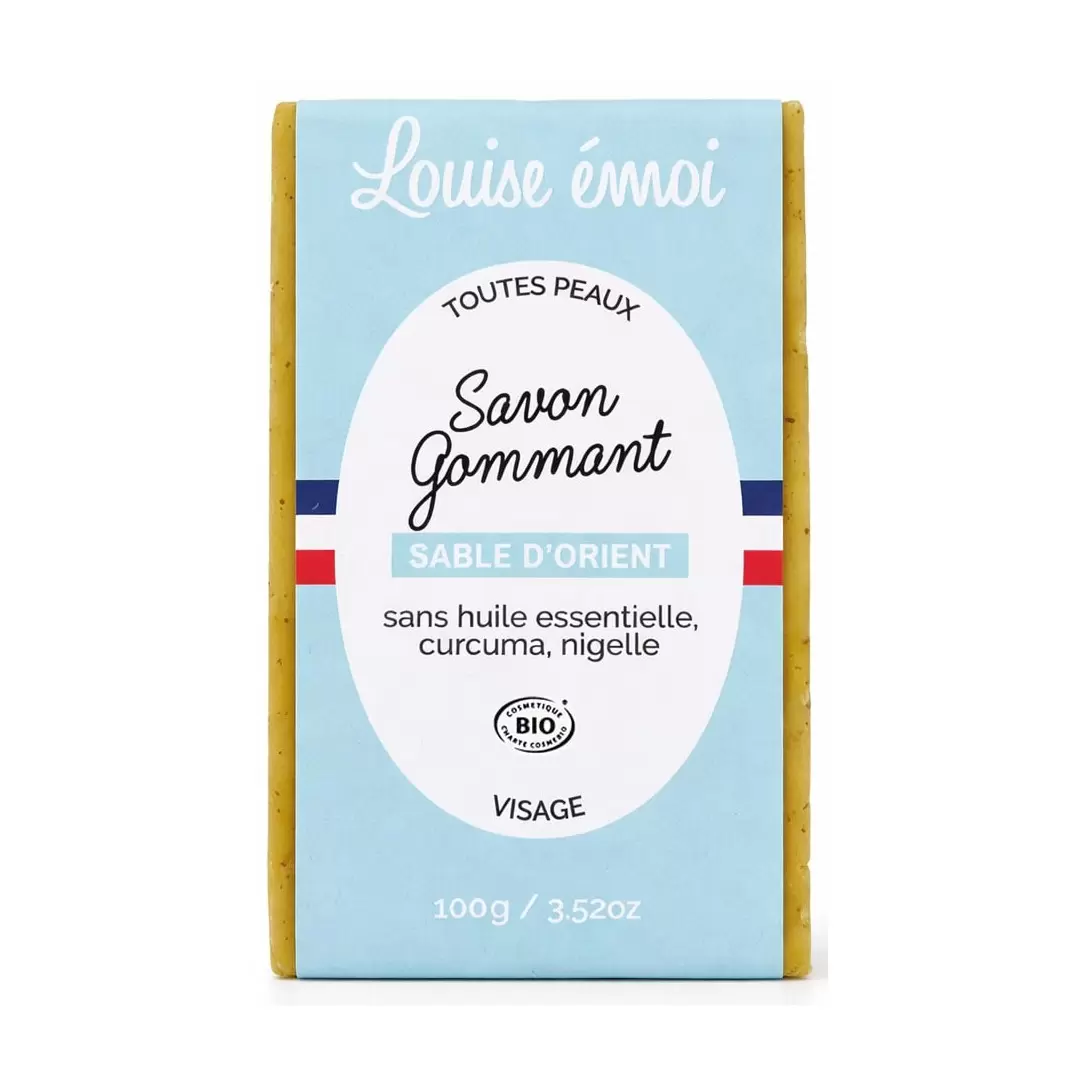 Savon gommant curcuma & nigelle bio – Sable d’Orient | Louise émoi