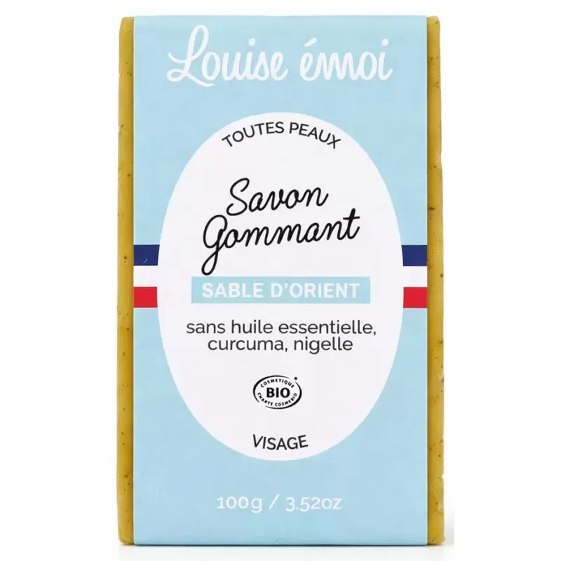 Savon gommant curcuma & nigelle bio – Sable d’Orient | Louise émoi