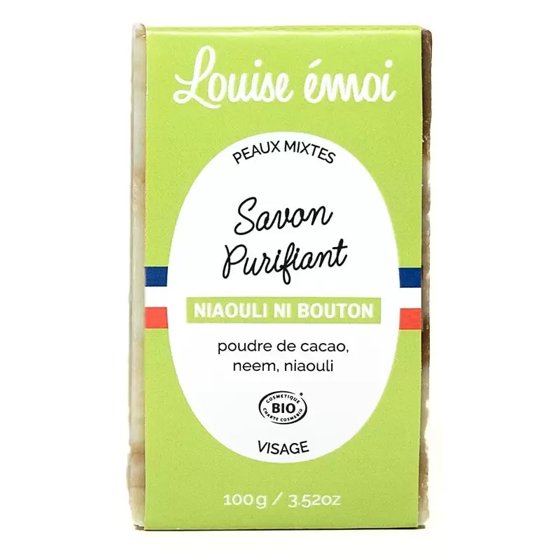 Savon purifiant neem & niaouli bio saponifié à froid – Niaouli Ni Bouton | Louise émoi