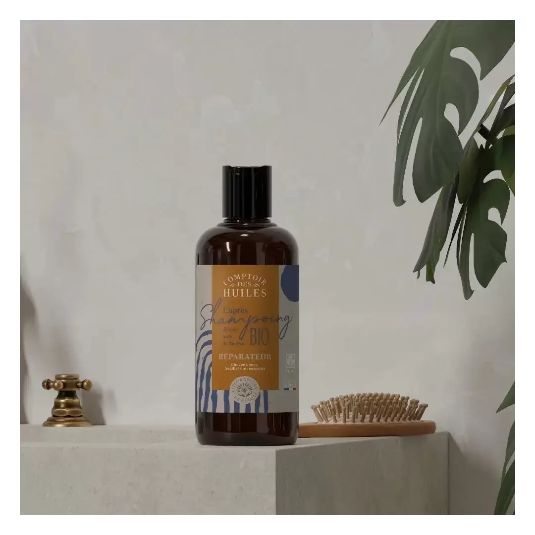 Après-shampoing réparateur bio – Cheveux secs, fragilisés ou cassants | Comptoir des Huiles