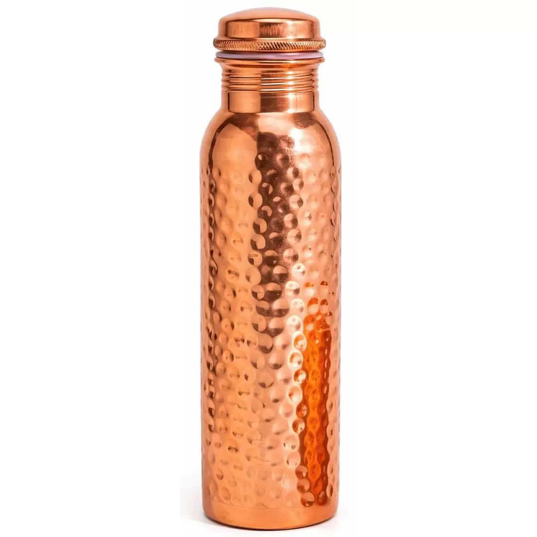 Gourde cuivre pur martelé 950ml – Bouteille ayurvédique