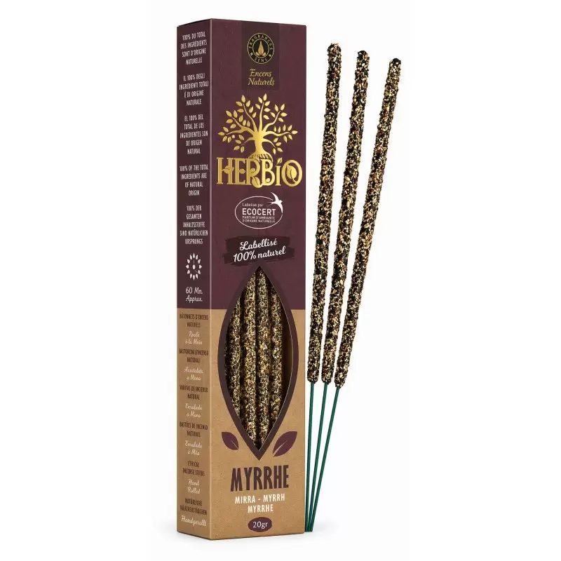 Encens Herbio Myrrhe  – Encens naturel smudge certifié Ecocert