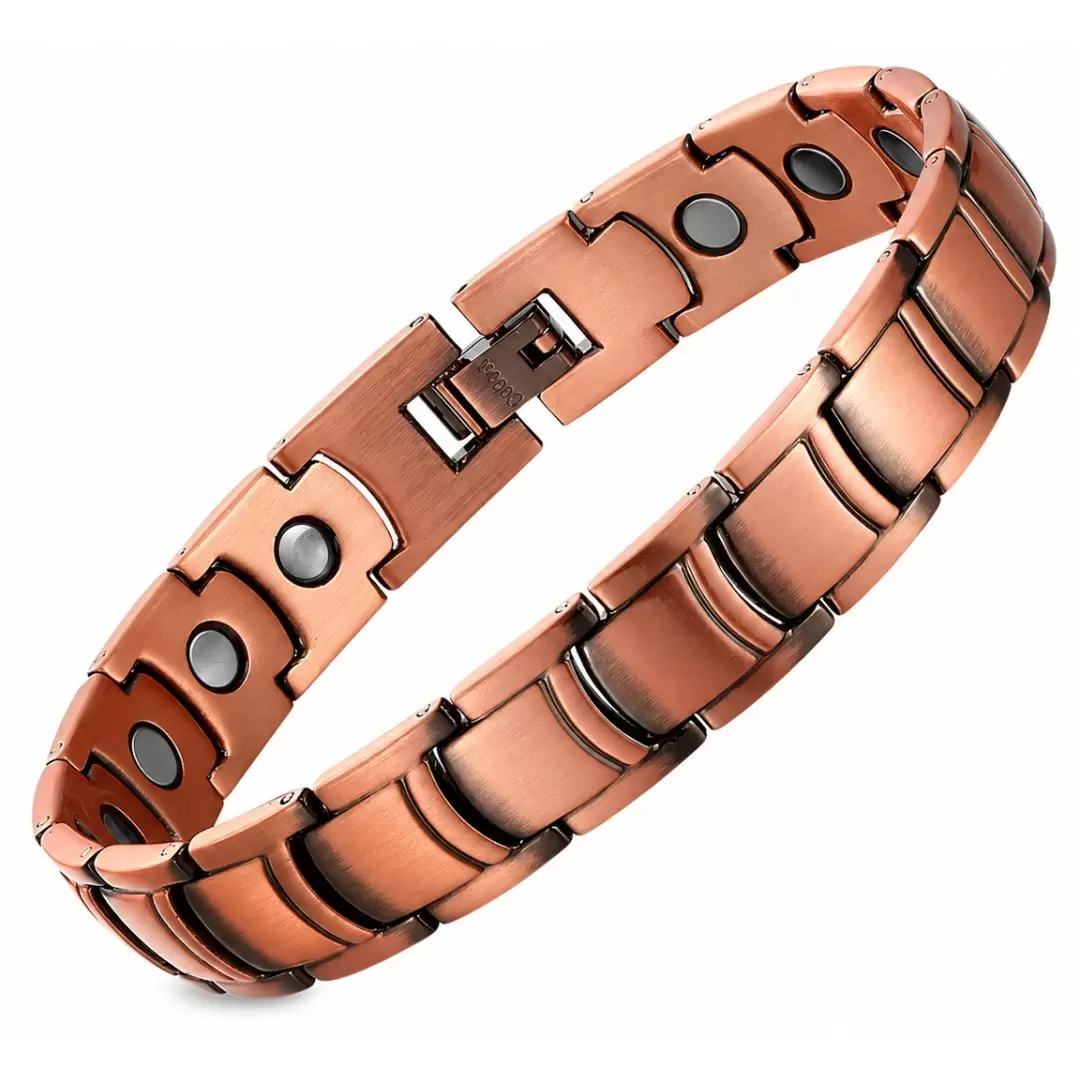 Bracelet cuivre magnétique réglable – cuivre pur & aimants néodyme