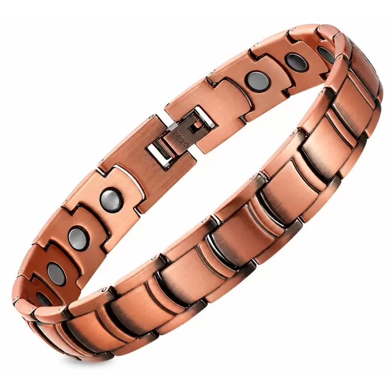 Bracelet cuivre magnétique réglable – cuivre pur & aimants néodyme
