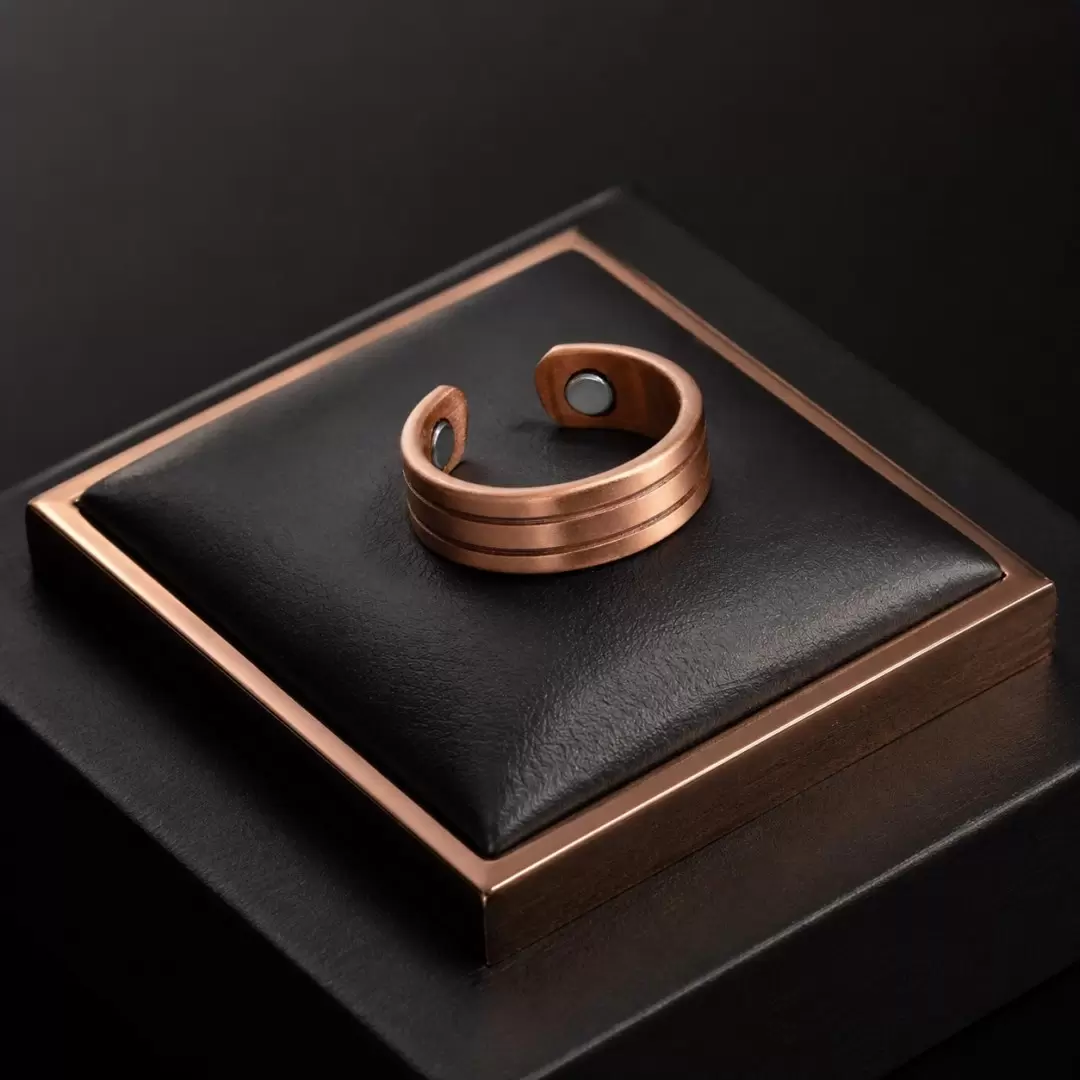 Bague en cuivre magnétique réglable – cuivre pur & aimants néodyme