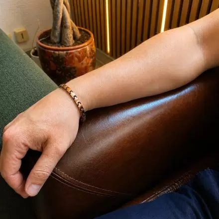 Bracelet cuivre magnétique réglable – maillons & aimants | Source Shop
