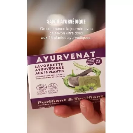 Savon ayurvédique BIO aux 18 plantes - 100g - Ayurvenat