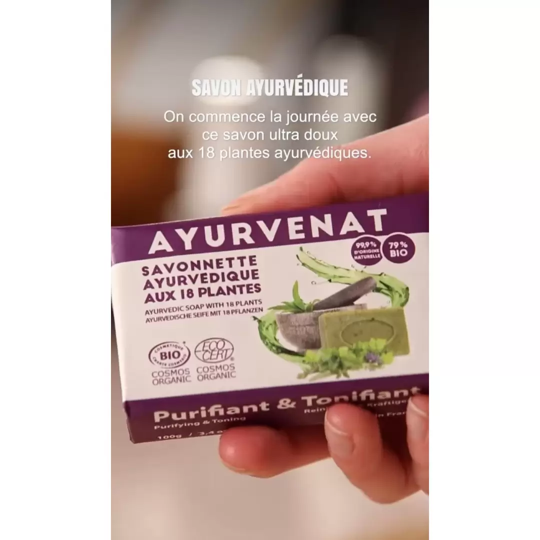 Savon ayurvédique BIO aux 18 plantes - 100g - Ayurvenat