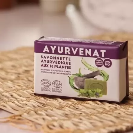 Savon ayurvédique BIO aux 18 plantes - 100g - Ayurvenat