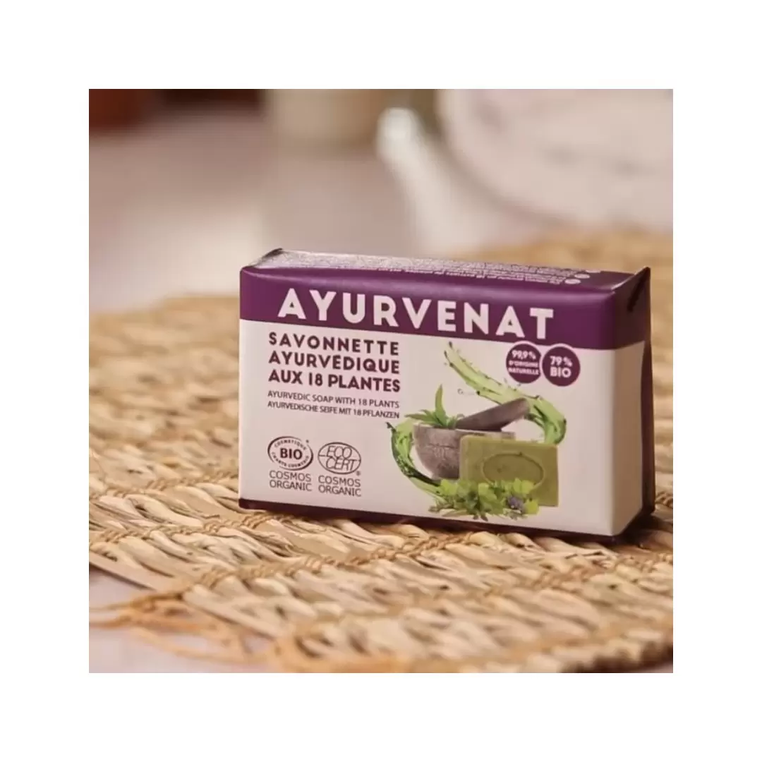Savon ayurvédique BIO aux 18 plantes - 100g - Ayurvenat