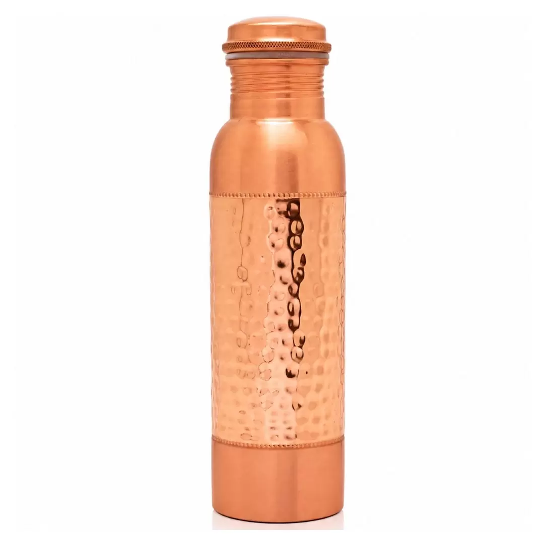 Gourde cuivre semi-martelé 950ml – Bouteille ayurvédique