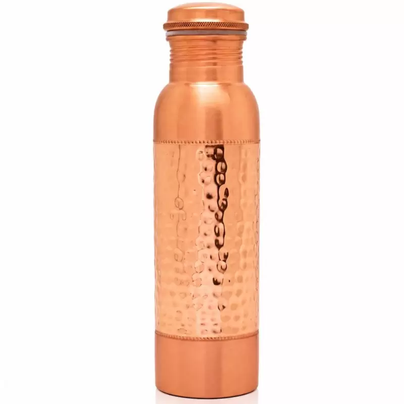 Gourde cuivre semi-martelé 950ml – Bouteille ayurvédique