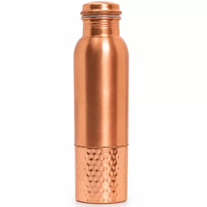 Gourde cuivre semi-martelé 950ml – Bouteille ayurvédique