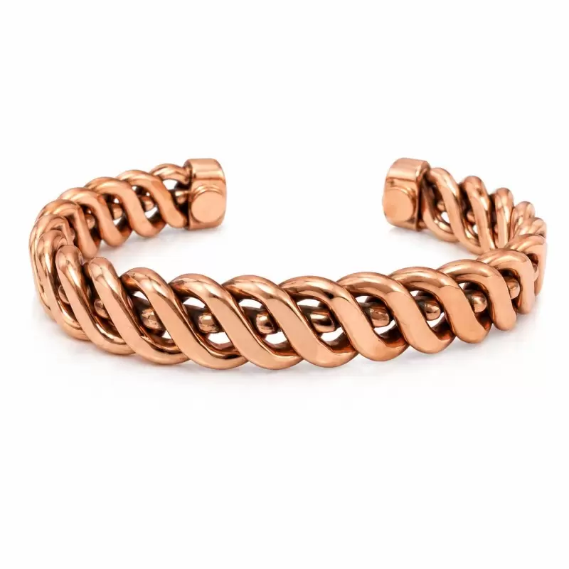 Bracelet magnétique cuivre pur tressé