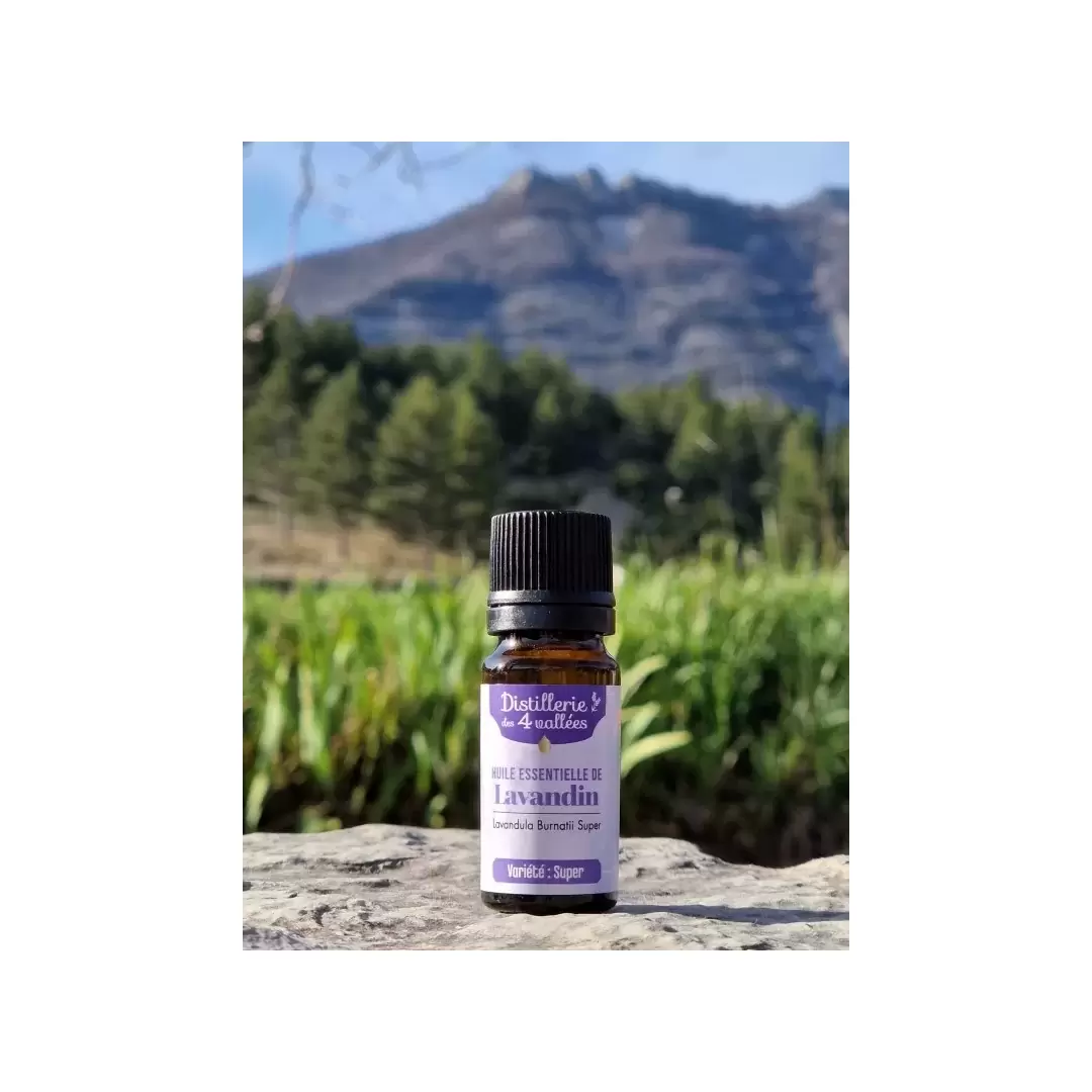 Huile Essentielle Lavandin Super Bio de la Drôme 10ml | Distillerie des 4 Vallées