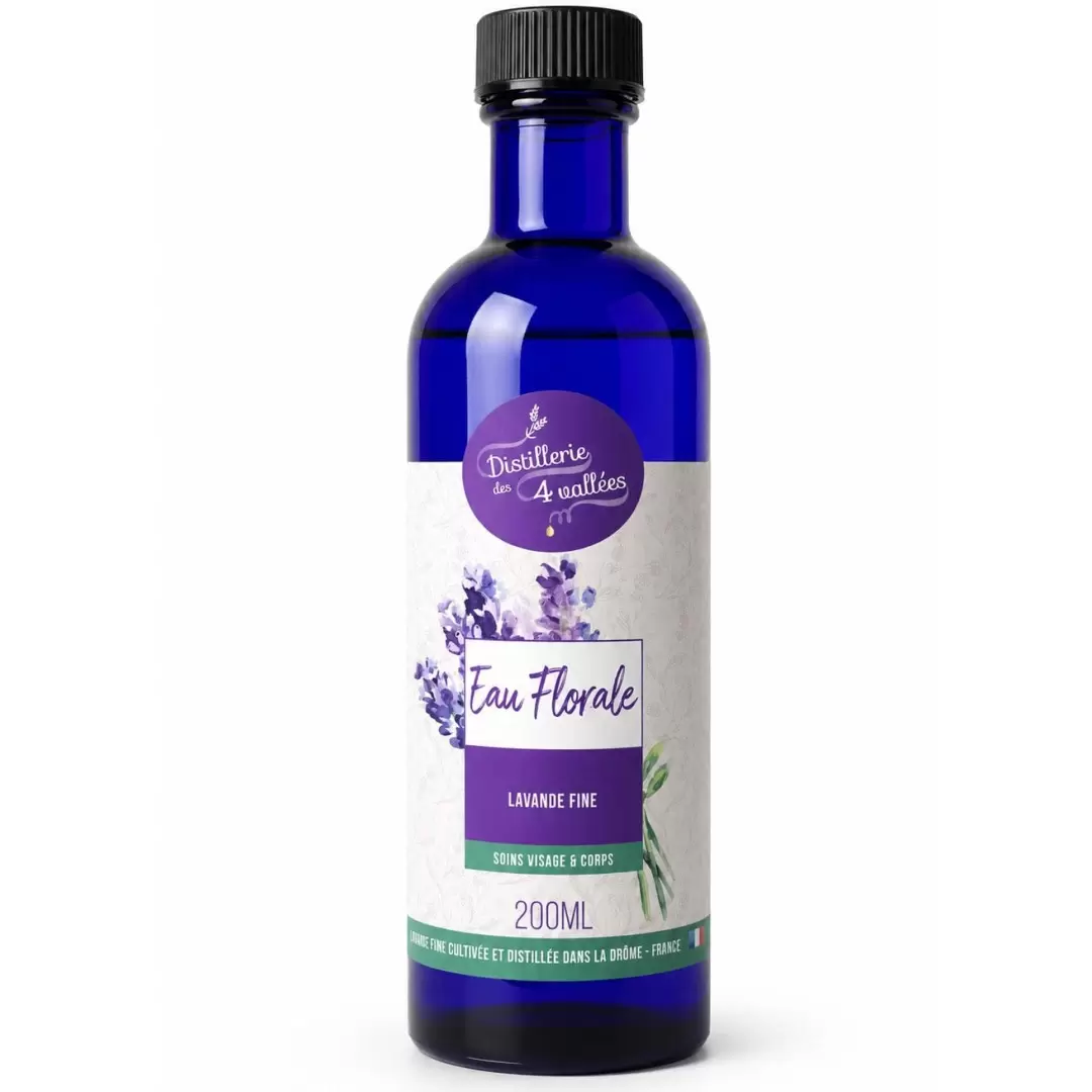 Eau Florale de Lavande Fine de la Drôme 100% Pure 200ml | Distillerie des 4 Vallées